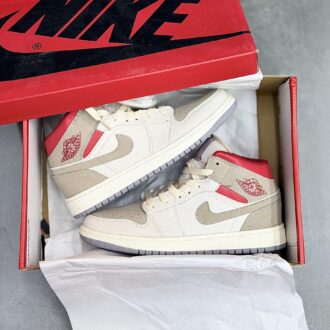 کفش نایک ایر جردن وان ساقدار مید پست پرسنت Nike Air Jordan 1 Mid Past Present