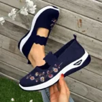 صندل جلو بسته زنانه طبی سرمه‌ای